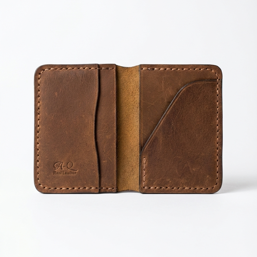 Bi-Fold – 100% Handmade Leather Cardholder Wallet