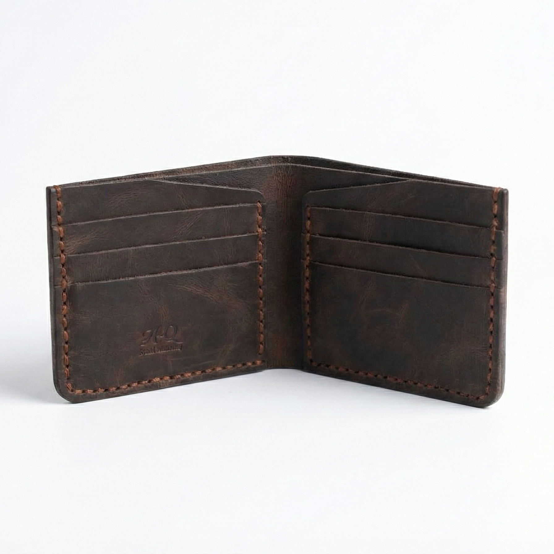 100% Handmade Soft Leather Wallet - 6 Cards Holder